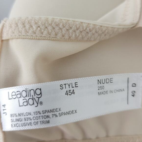 Leading Lady Seamless Nursing Bra 40D Beige #454, Soft Cup, One Handed Clips - Picture 6 of 6